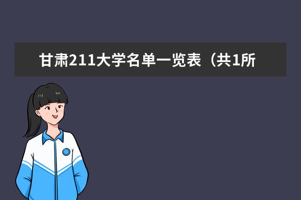 甘肃211大学名单一览表(共1所)