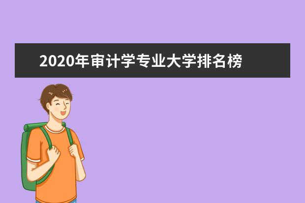 2020年审计学专业大学排名榜