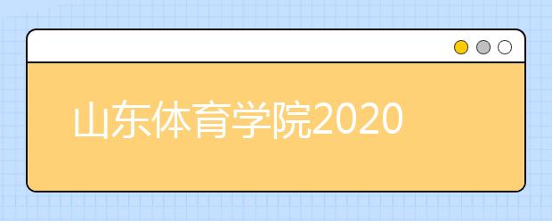 山东体育学院2020年山东省艺术类专业招生简章