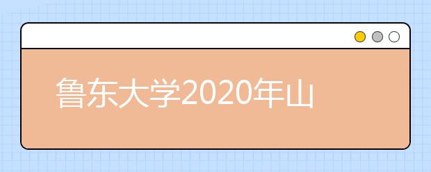 鲁东大学2020年山东省音乐学、舞蹈表演专业测试信息