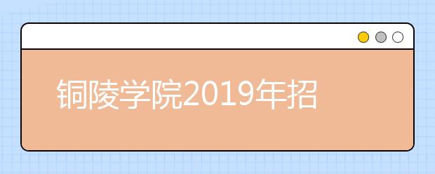 铜陵学院2019年招生章程（含艺术类）