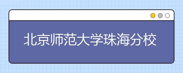 北京师范大学珠海分校2019年艺术类分省招生计划