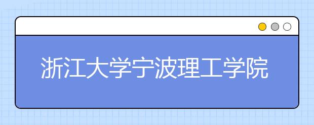 浙江大学宁波理工学院2018年浙江美术类录取线