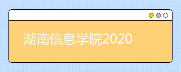 湖南信息学院2020年艺术类专业招生简章（新版）