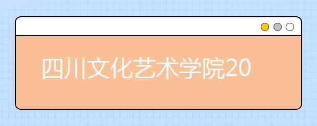 四川文化艺术学院2020年省外艺术类专业校考公告