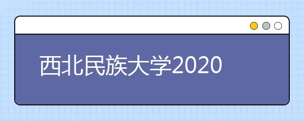 西北民族大学2020年艺术类专业招生简章
