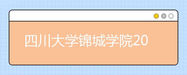 四川大学锦城学院2020年艺术类专业校考(调整)安排