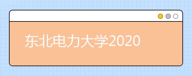 东北电力大学2020年艺术类专业招生简章【调整版】