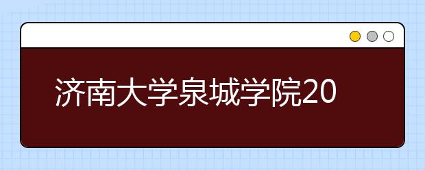 济南大学泉城学院2020年普通高等教育招生章程