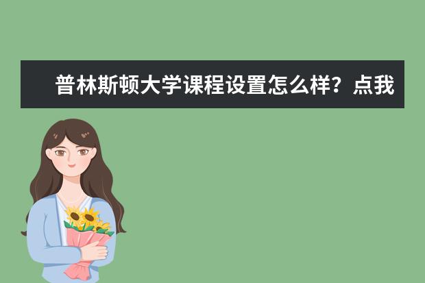普林斯顿大学课程设置怎么样？点我了解