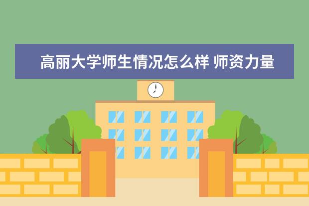 高丽大学师生情况怎么样 师资力量如何