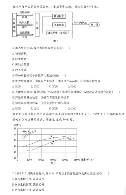 2022高考文综真题及参考答案(全国乙卷)