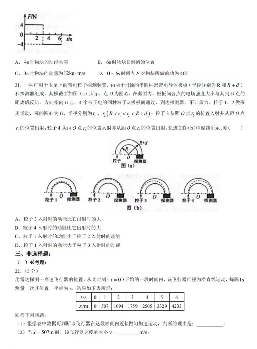 2022高考理综真题及参考答案(全国乙卷)