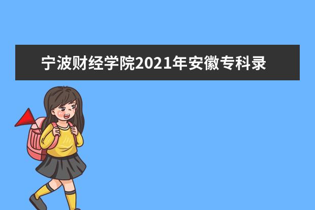 宁波财经学院2021年安徽专科录取分数线