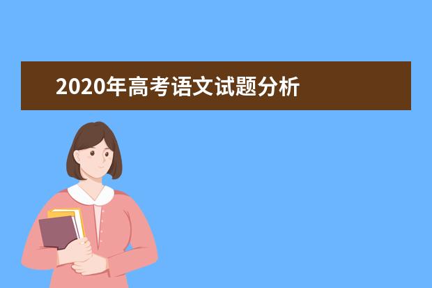 2020年高考语文试题分析