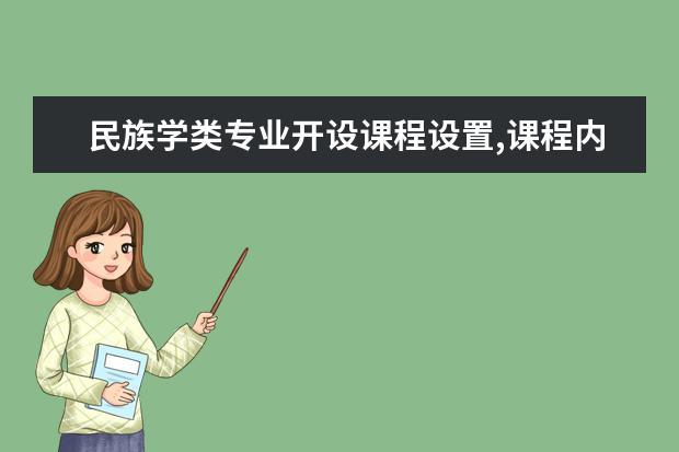 民族学类专业开设课程设置,课程内容学什么