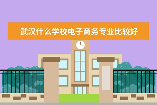 武汉什么学校电子商务专业比较好