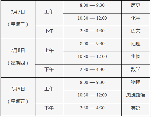 2021年北京第二次学业水平合格性考试时间及科目