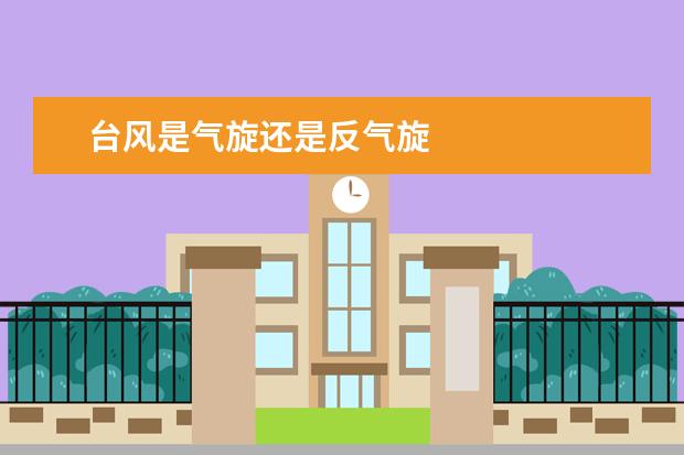 台风是气旋还是反气旋