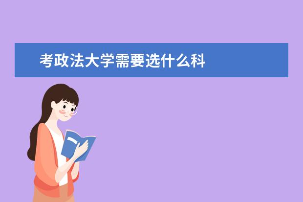 考政法大学需要选什么科
