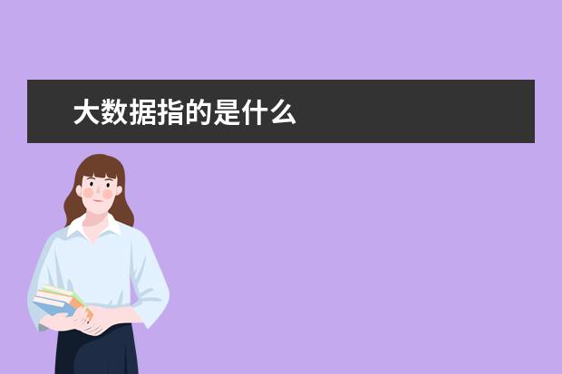 大数据指的是什么