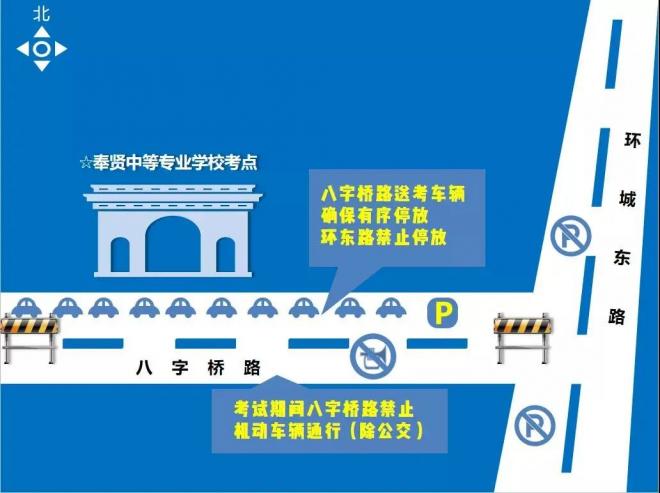 2021年上海高考考点安排及交通管制路段详情