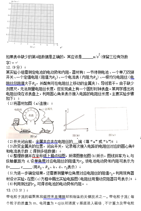 2021年高考物理真题及参考答案(新高考湖南卷) 2021年高考物理真题及参考答案(新高考湖南卷)