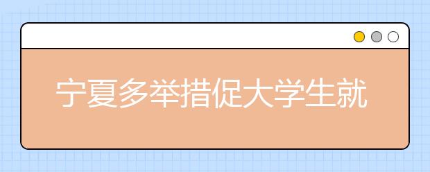 宁夏多举措促大学生就业