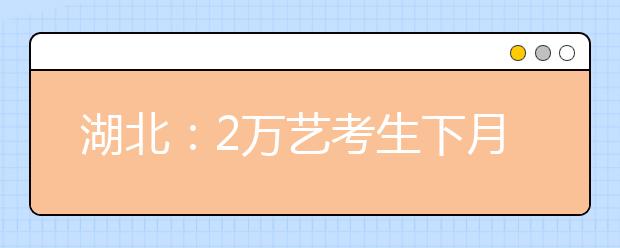 湖北：2万艺考生下月挤独木桥