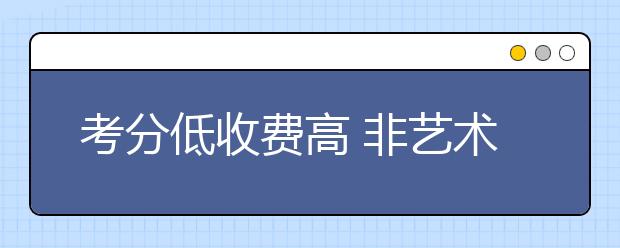 考分低收费高 非艺术专业招生禁“搭车”艺术专业