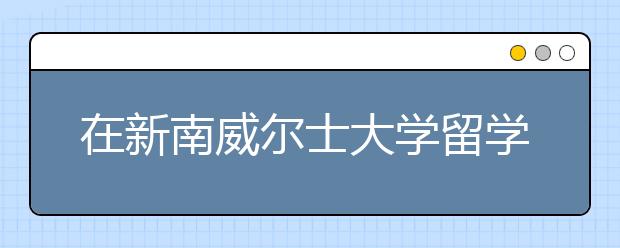 在新南威尔士大学留学需要多少花费