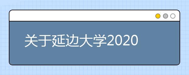 关于延边大学2020年起全面使用艺术类省统考成绩或联考成绩录取的通知