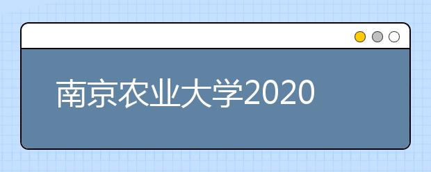 南京农业大学2020年表演专业招生简章