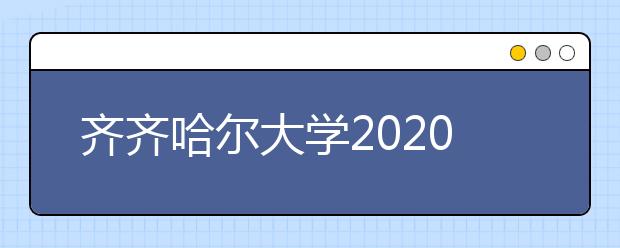 齐齐哈尔大学2020年艺术类专业招生简章