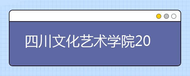 四川文化艺术学院2020年四川省录取办法