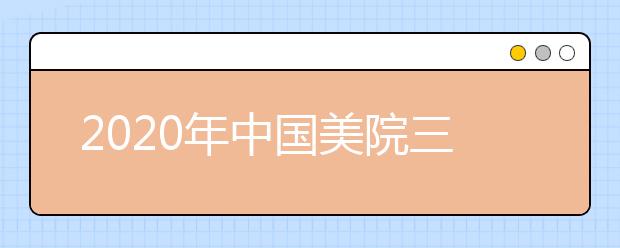 2020年中国美院三位一体招生综合素质测试时间安排