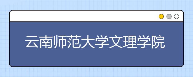 云南师范大学文理学院2018年艺术类录取分数线