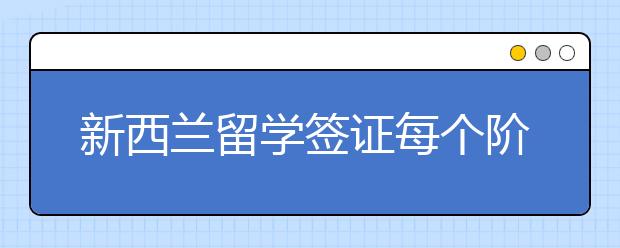 新西兰留学签证每个阶段的注意事项