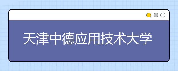 天津中德应用技术大学2020年本科高职招生章程（含美术类）