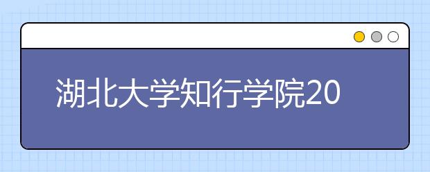 湖北大学知行学院2020年招生章程