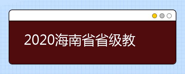 2020海南省省级教研指导团队主要工作安排