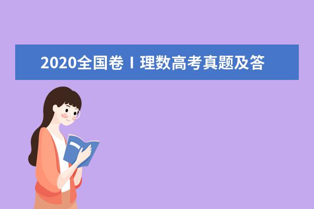 2020全国卷Ⅰ理数高考真题及答案（word版下载）