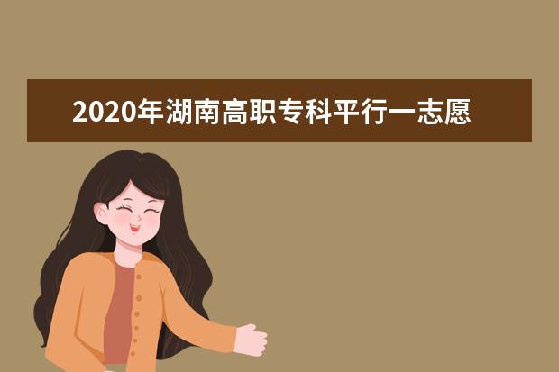 2020年湖南高职专科平行一志愿投档分数线（文史）