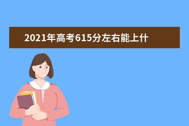 2021年高考615分左右能上什么大学(100所)