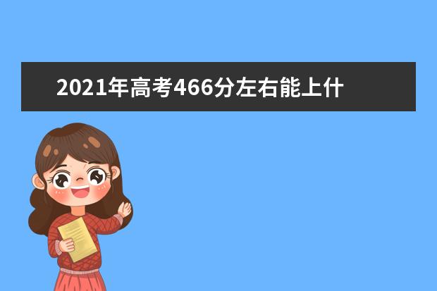 2021年高考466分左右能上什么大学(100所)