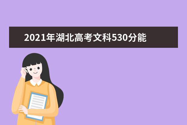 2021年湖北高考文科530分能上什么大学(200所)