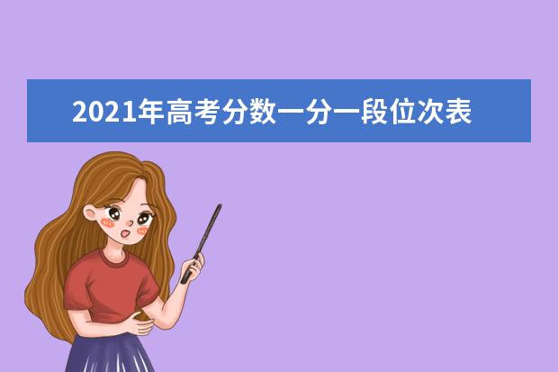 2021年高考分数一分一段位次表,高考个人成绩排名查询方法