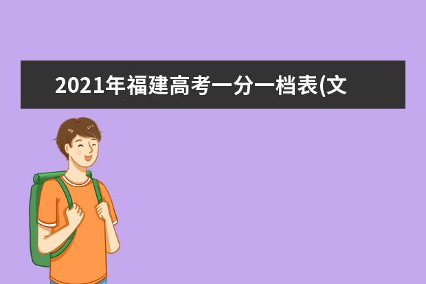 2021年福建高考一分一档表(文科)