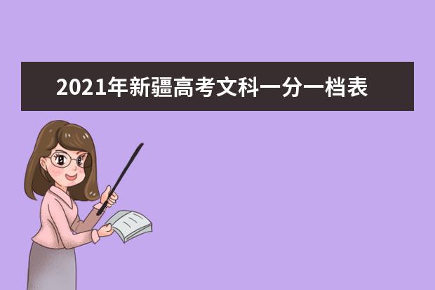 2021年新疆高考文科一分一档表（文科）