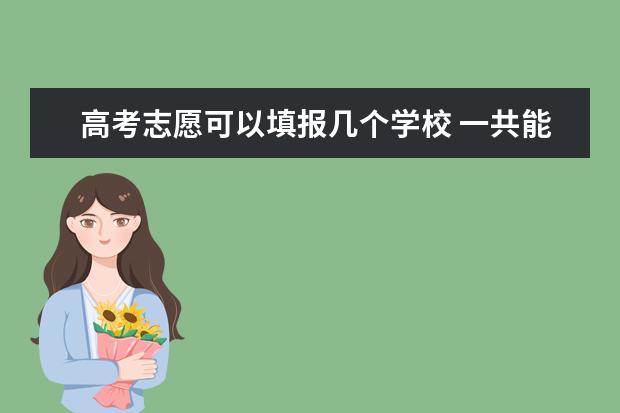 高考志愿可以填报几个学校 一共能填几个学校